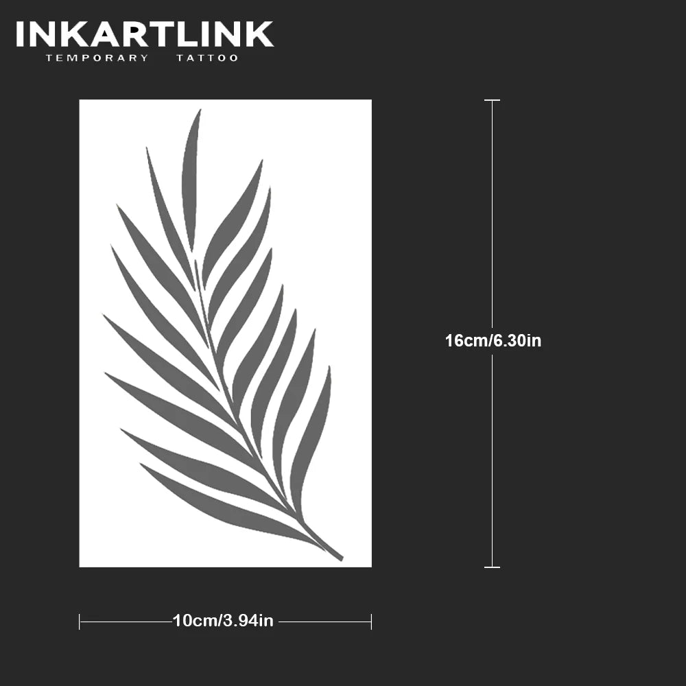 Narrow Leaves Temporary Tattoo,Lasts To 15 Days New Technology Magic Waterproof Semi Permanent Sticker
