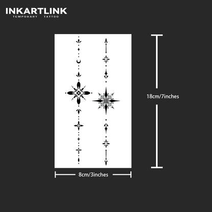 Henna Temporary Tattoo,Lasts To 15 Days New Technology Magic Waterproof Semi Permanent Sticker.