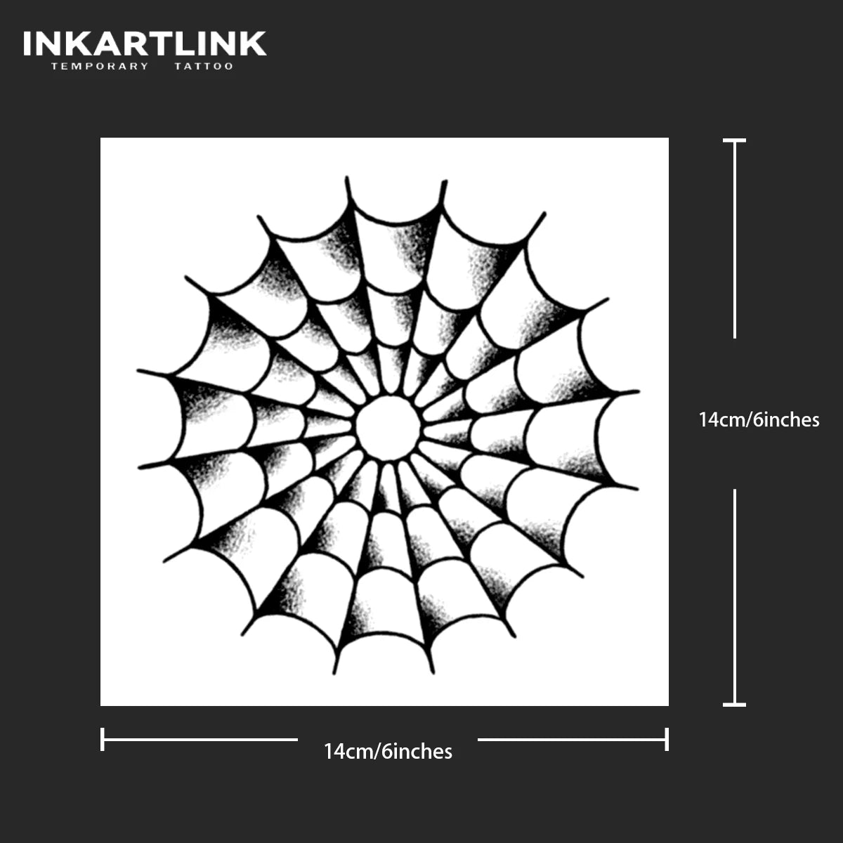 A Large Spider Web Temporary Tattoo,Lasts To 15 Days New Technology Magic Waterproof Semi Permanent Sticker.