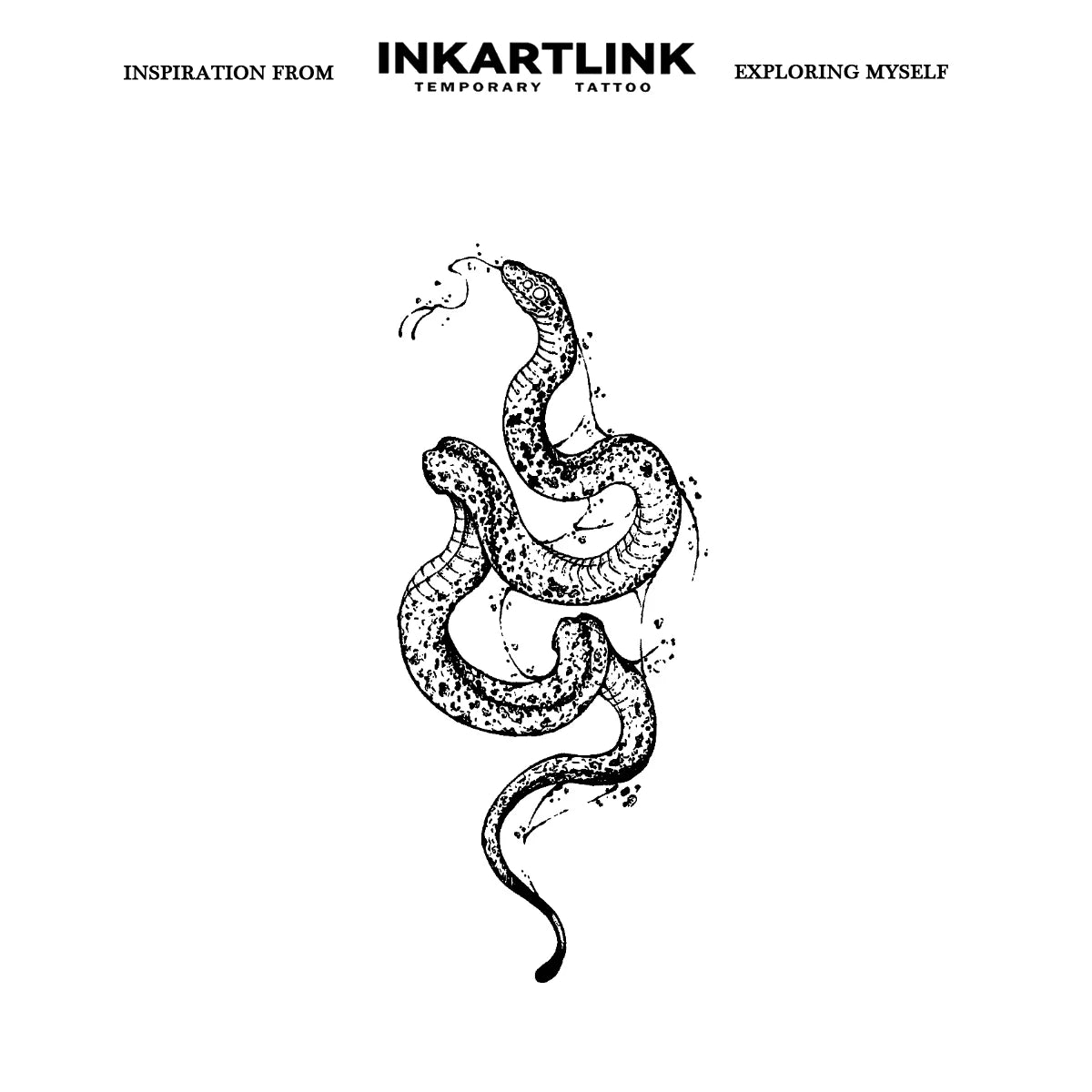 Snake temporary tattoo sticker, waterproof magic tattoo, lasts to 15 days fake tattoo, semi permanent tattoo