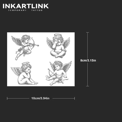 Angel Baby Temporary Tattoo,Lasts To 15 Days New Technology Magic Waterproof Semi Permanent Sticker.