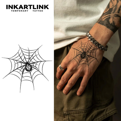 Spider Temporary Tattoo,Lasts To 15 Days New Technology Magic Waterproof Semi Permanent Sticker.