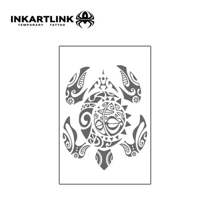 3 pcs Turtle Totem Temporary Tattoo,Lasts To 15 Days New Technology Magic Waterproof Semi Permanent Sticker.