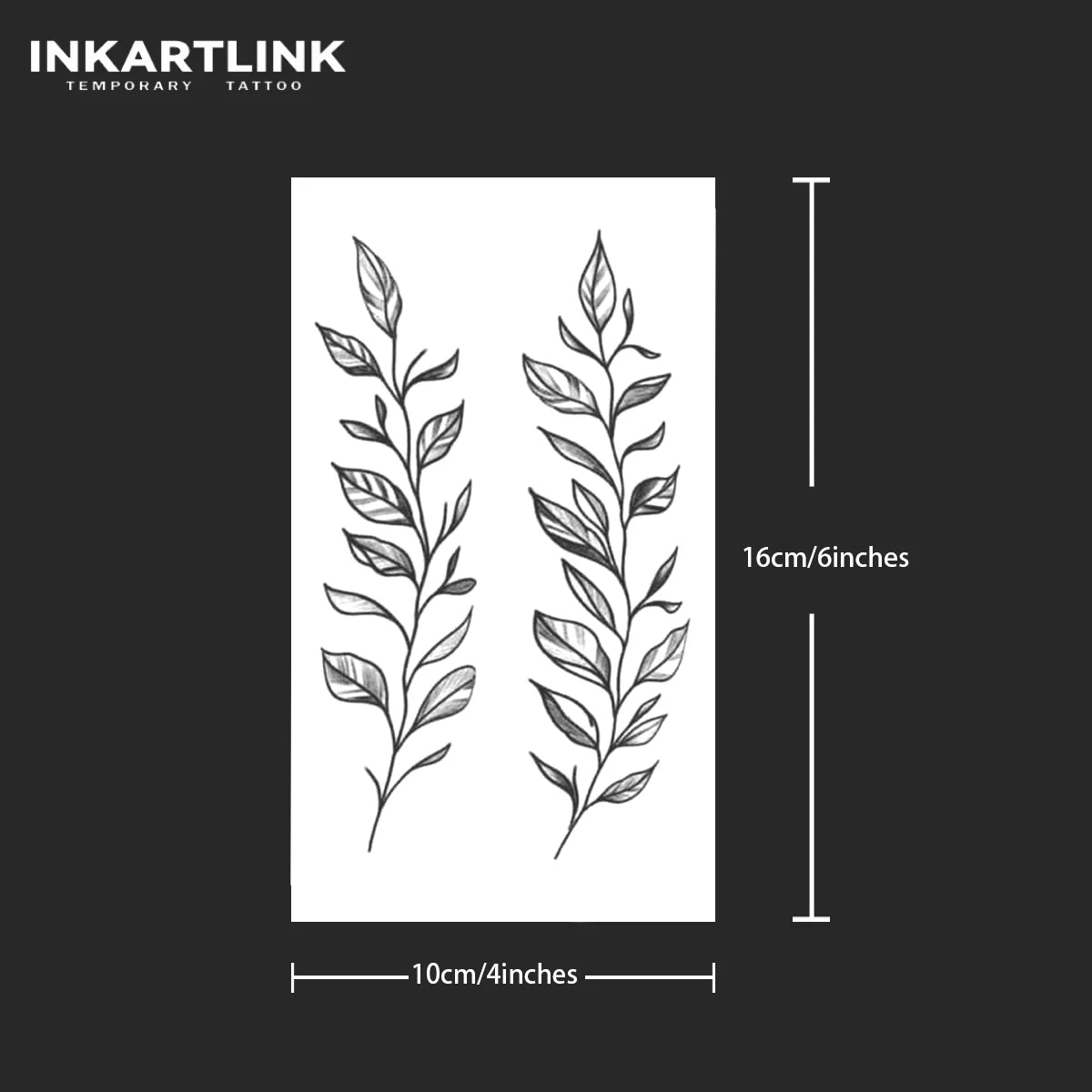 Vine Leaves Temporary Tattoo,Lasts To 15 Days New Technology Magic Waterproof Semi Permanent Sticker.