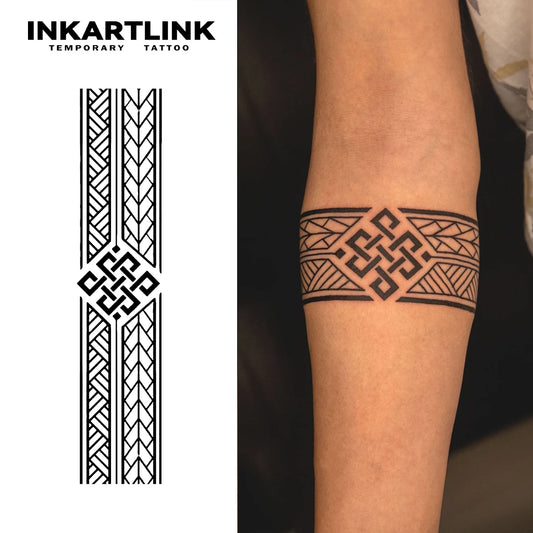 Armband Temporary Tattoo,Lasts To 15 Days New Technology Magic Waterproof Semi Permanent Sticker.