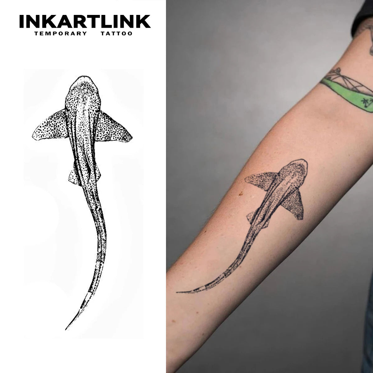 INKARTLINK Jumping Dolphin Tattoo Stickers | Beach Party Waterproof for 15 Days | Clavicle and Ankle Ocean Stickers | Sunshine V