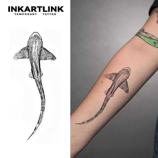 INKARTLINK Jumping Dolphin Tattoo Stickers | Beach Party Waterproof for 15 Days | Clavicle and Ankle Ocean Stickers | Sunshine V
