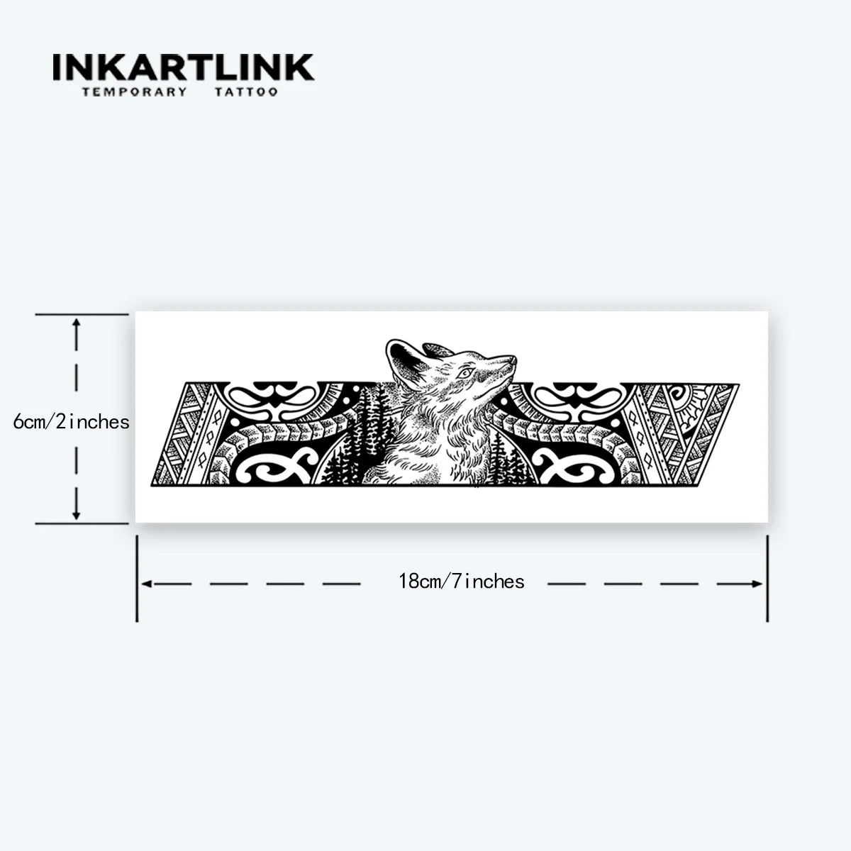 Fox Armband temporary tattoo sticker, waterproof magic tattoo, lasts to 15 days fake tattoo, semi permanent tattoo