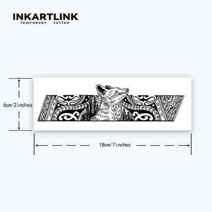 Fox Armband temporary tattoo sticker, waterproof magic tattoo, lasts to 15 days fake tattoo, semi permanent tattoo