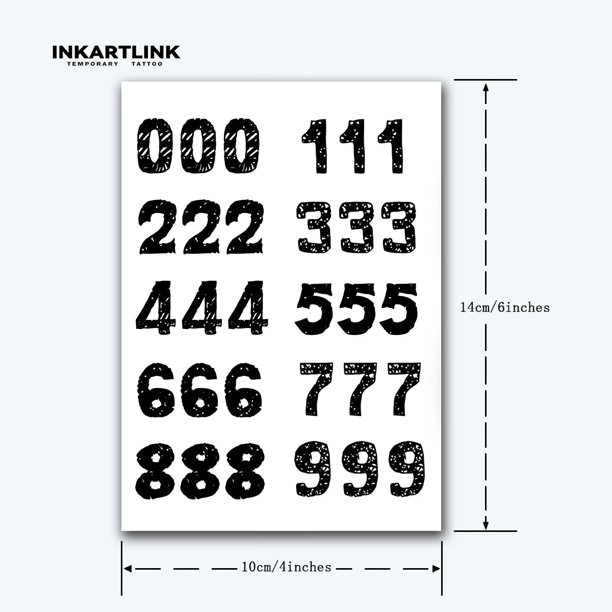 Number Temporary Tattoo,Lasts To 15 Days New Technology Magic Waterproof Semi Permanent Sticker.