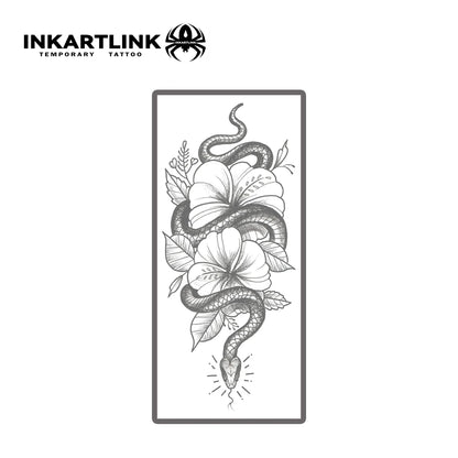 Snake Temporary Tattoo,Lasts To 15 Days New Technology Magic Waterproof Semi Permanent Sticker.