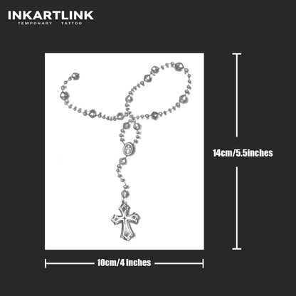 Cross bracelet 2  Temporary Tattoo,Lasts To 15 Days New Technology Magic Waterproof Semi Permanent Sticker.