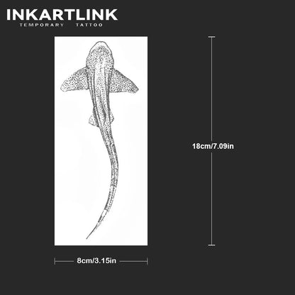 INKARTLINK Jumping Dolphin Tattoo Stickers | Beach Party Waterproof for 15 Days | Clavicle and Ankle Ocean Stickers | Sunshine V