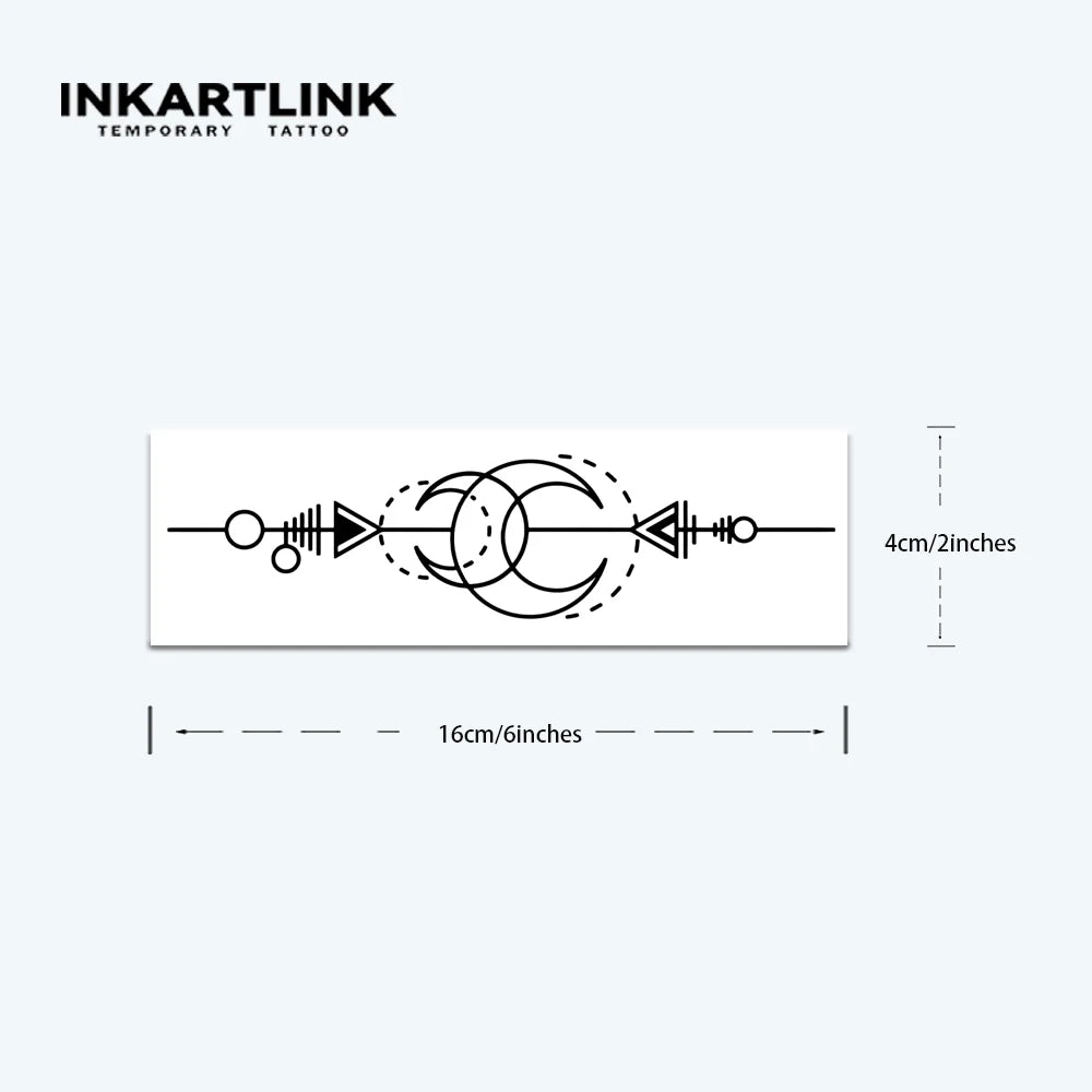 Moon temporary tattoo sticker, waterproof magic tattoo, lasts to 15 days fake tattoo, semi permanent tattoo