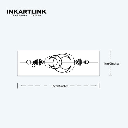 Moon temporary tattoo sticker, waterproof magic tattoo, lasts to 15 days fake tattoo, semi permanent tattoo