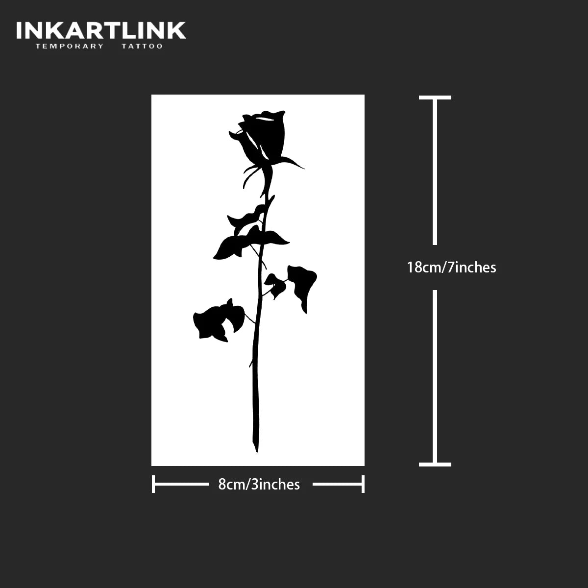 Rose temporary tattoo sticker, waterproof magic tattoo, lasts to 15 days fake tattoo, semi permanent tattoo