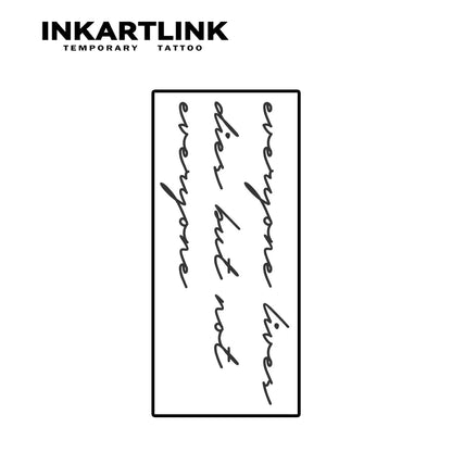 English Short Sentences Temporary Tattoo,Lasts To 15 Days New Technology Magic Waterproof Semi Permanent Sticker.