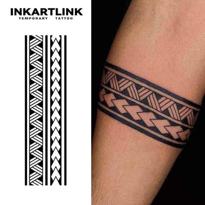 Armband Temporary Tattoo,Lasts To 15 Days New Technology Magic Waterproof Semi Permanent Sticker.