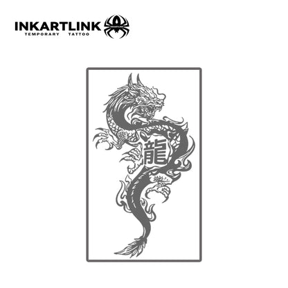 Dragon temporary tattoo sticker, waterproof magic tattoo, lasts to 15 days fake tattoo, semi permanent tattoo