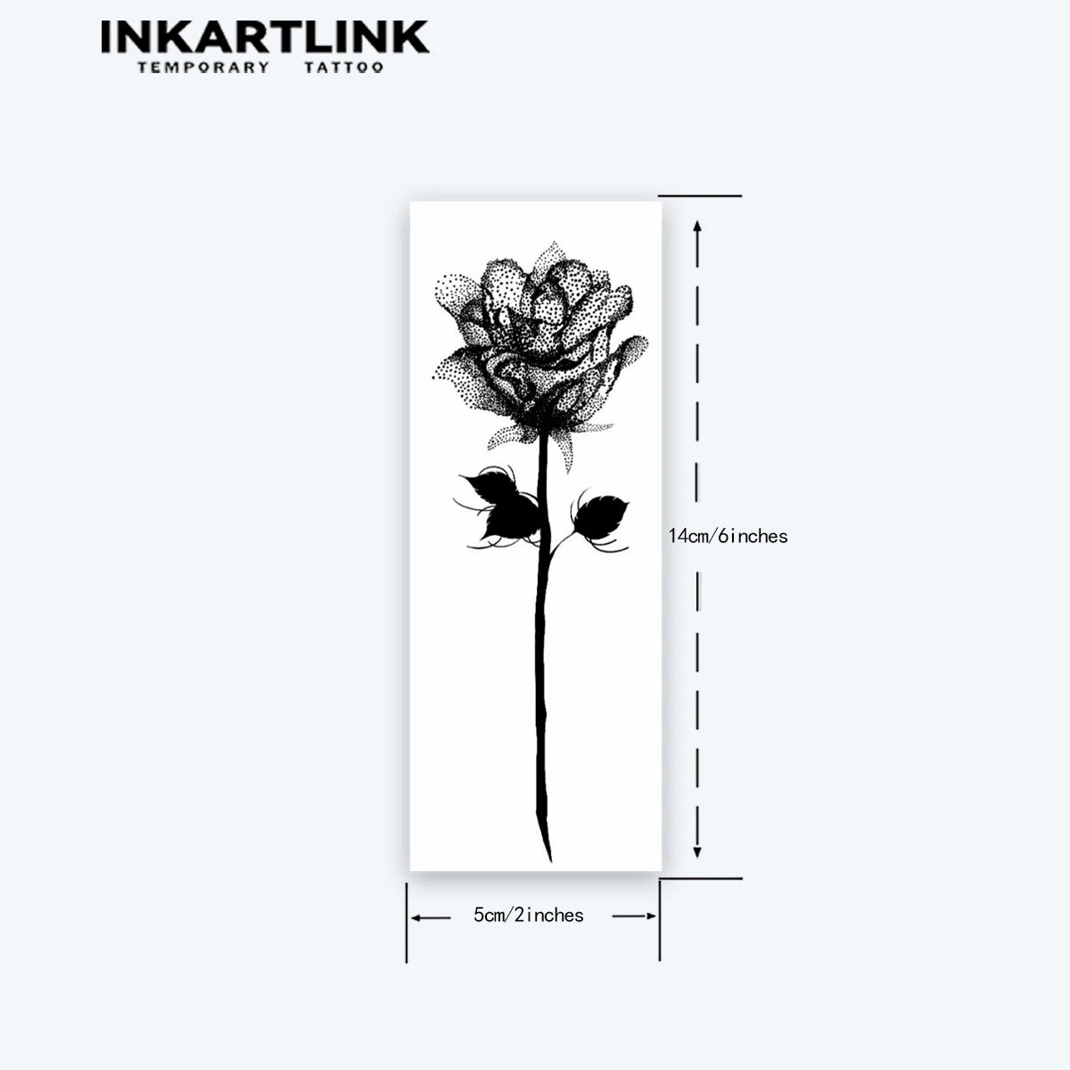 Rose temporary tattoo sticker, waterproof magic tattoo, lasts to 15 days fake tattoo, semi permanent tattoo