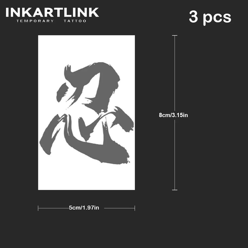 3 pcs Endure Temporary Tattoo,Lasts To 15 Days New Technology Magic Waterproof Semi Permanent Sticker.