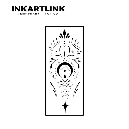 Floral Temporary Tattoo,Lasts To 15 Days New Technology Magic Waterproof Semi Permanent Sticker.