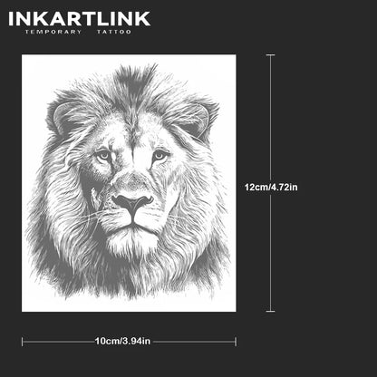 lion Temporary Tattoo,Lasts To 15 Days New Technology Magic Waterproof Semi Permanent Sticker.