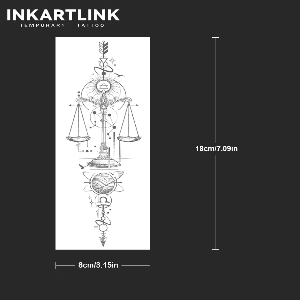 Balance Temporary Tattoo,Lasts To 15 Days New Technology Magic Waterproof Semi Permanent Sticker.