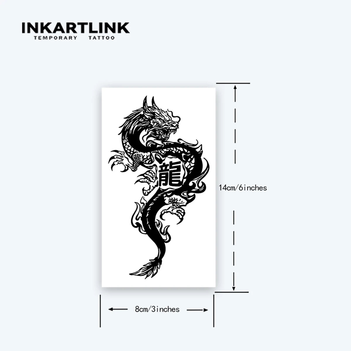 Dragon temporary tattoo sticker, waterproof magic tattoo, lasts to 15 days fake tattoo, semi permanent tattoo