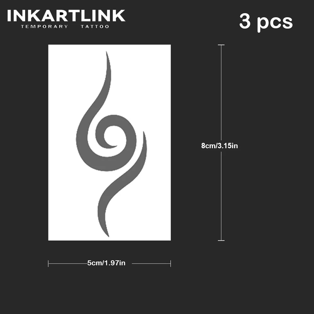 3 pcs Totem Temporary Tattoo,Lasts To 15 Days New Technology Magic Waterproof Semi Permanent Sticker.