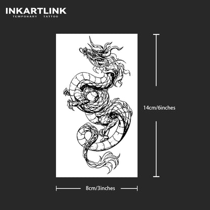 Dragon temporary tattoo sticker, waterproof magic tattoo, lasts to 15 days fake tattoo, semi permanent tattoo