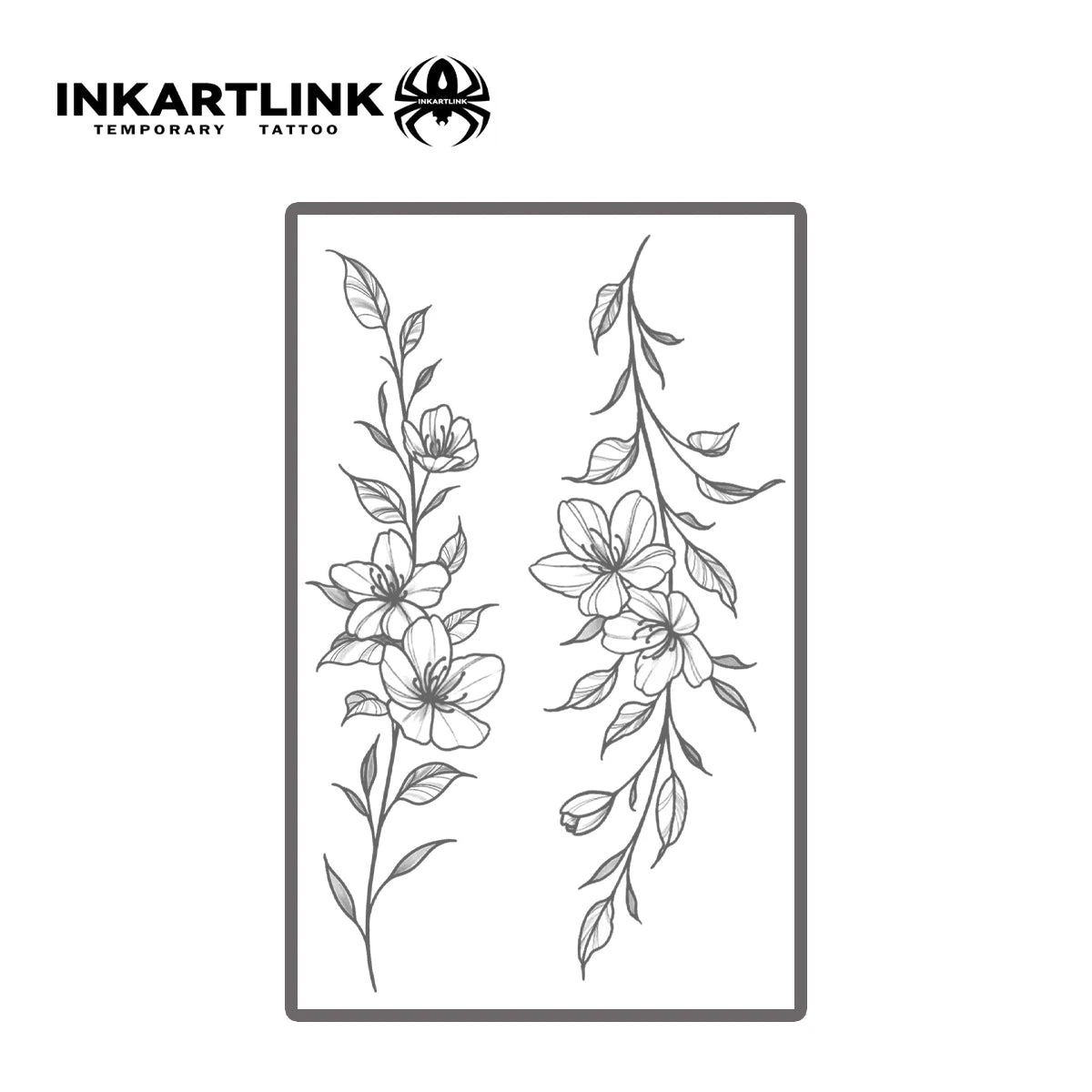 Flower Temporary Tattoo,Lasts To 15 Days New Technology Magic Waterproof Semi Permanent Sticker.