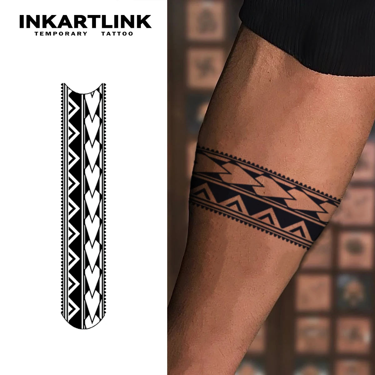 Armband Temporary Tattoo,Lasts To 15 Days New Technology Magic Waterproof Semi Permanent Sticker.