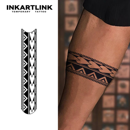 Armband Temporary Tattoo,Lasts To 15 Days New Technology Magic Waterproof Semi Permanent Sticker.