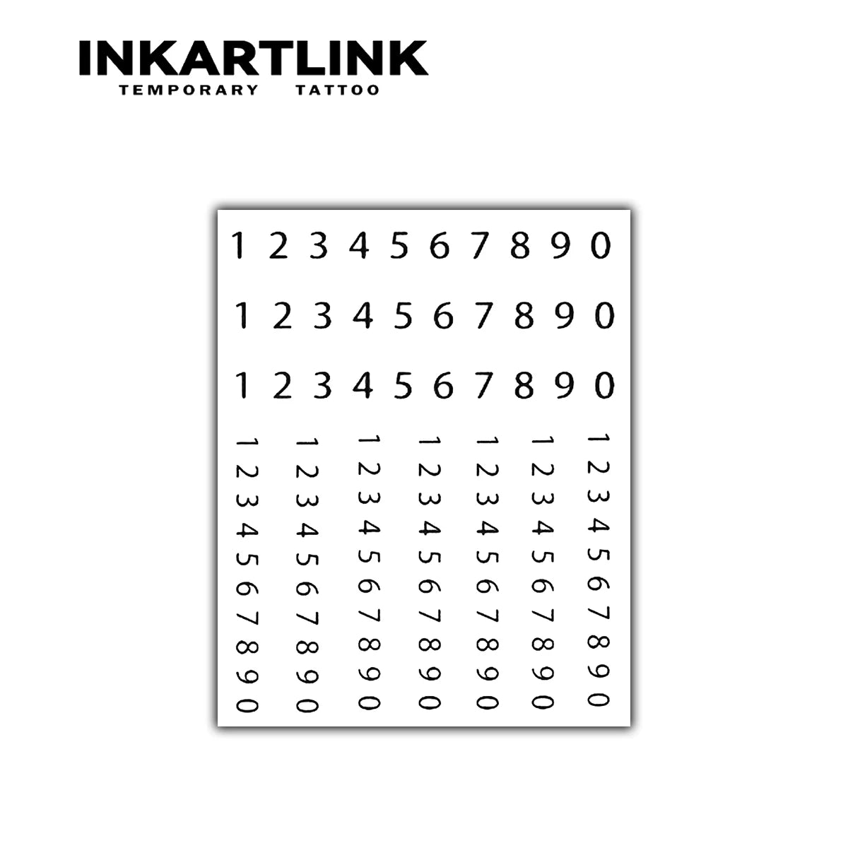 Number Temporary Tattoo,Lasts To 15 Days New Technology Magic Waterproof Semi Permanent Sticker.