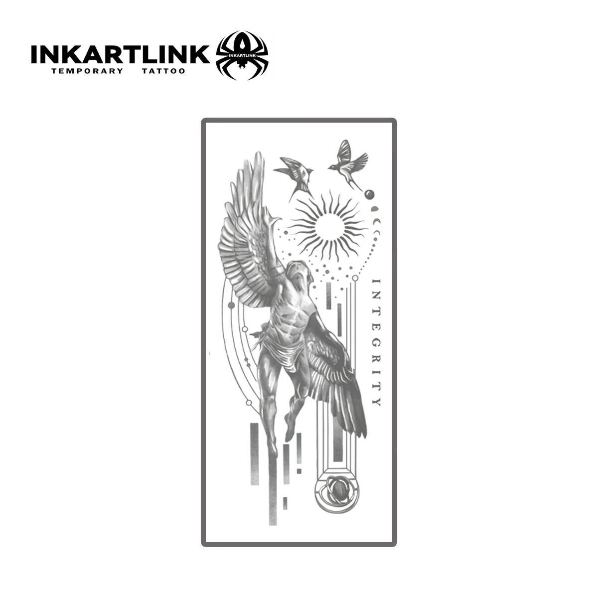 The Winged Chaser Of Ligh Temporary Tattoo,Lasts To 15 Days New Technology Magic Waterproof Semi Permanent Sticker.