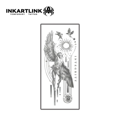 The Winged Chaser Of Ligh Temporary Tattoo,Lasts To 15 Days New Technology Magic Waterproof Semi Permanent Sticker.